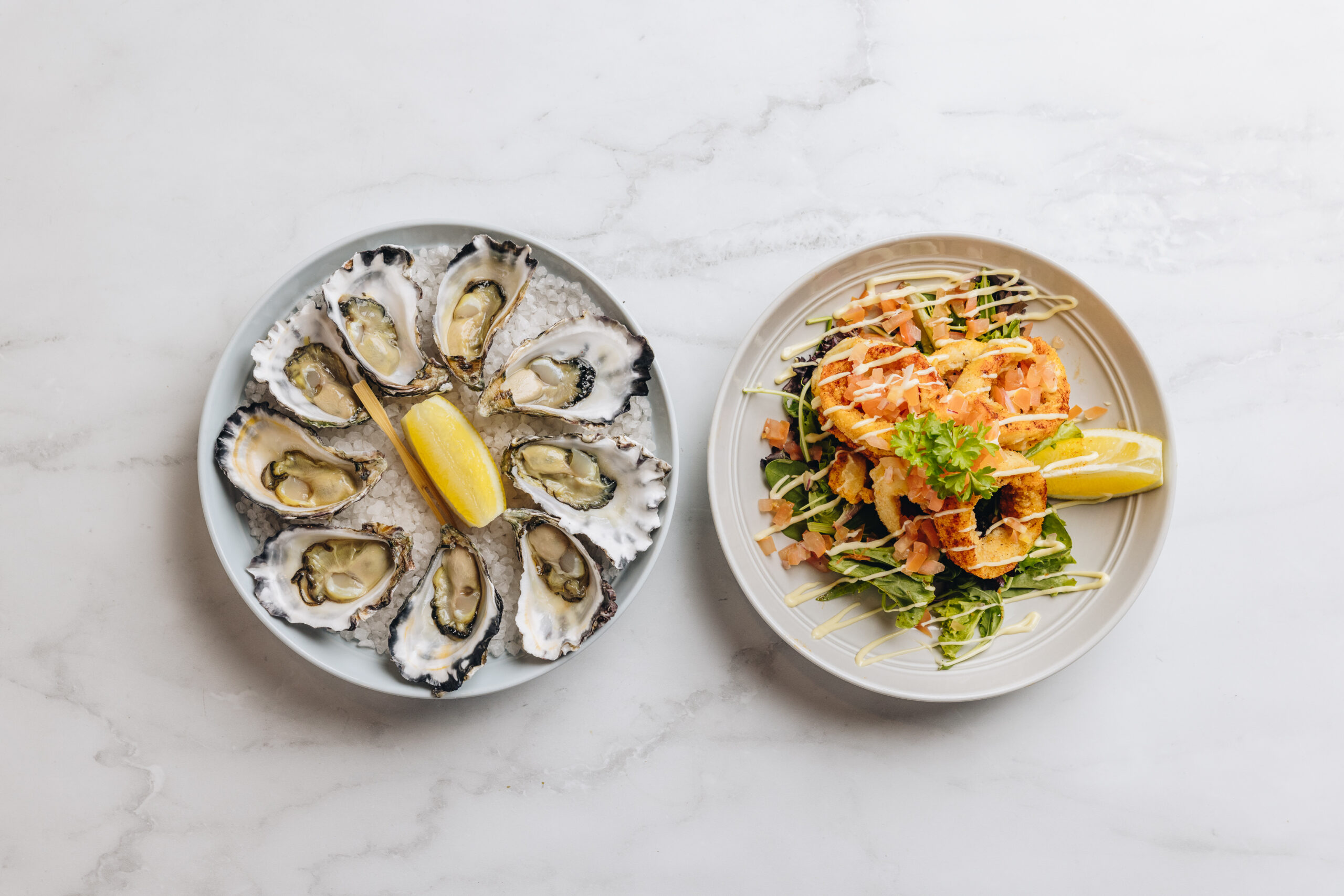 Port Stephens oysters calamari